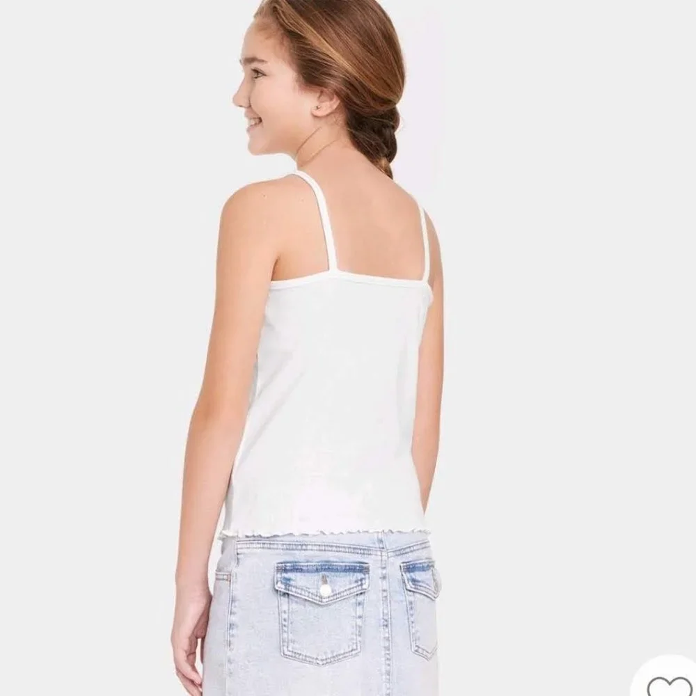 Art class - Girls' Cinch Front Tank Top -  White S (6/7)